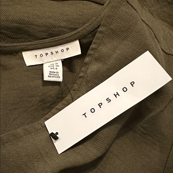 Topshop Green Ring Mini Dress US size 6 NWT - Picture 5 of 7